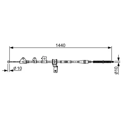 Bilde av BOSCH 1 987 482 647 Bremsekabel 1440 NISSAN: Pixo