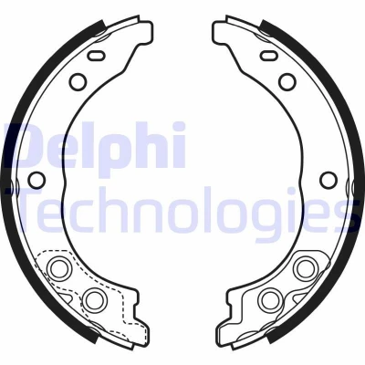 Bilde av DELPHI LS1962 Handbromsbackar FIAT: Ducato III Minibuss, II Van, Flatvogn lastebil/Chassis