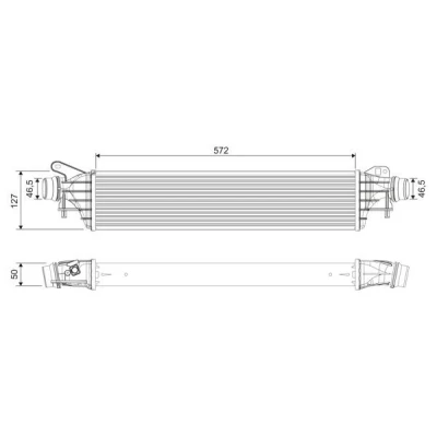 Bilde av VALEO 818697 Ladeluftkjøler Aluminium uten sensor