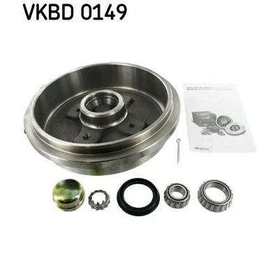 Bilde av SKF VKBD 0149 Bremsetrommel med integrert hjullager 240 VOLKSWAGEN: GOLF 2, Passat B3/B4 Sedan, 3