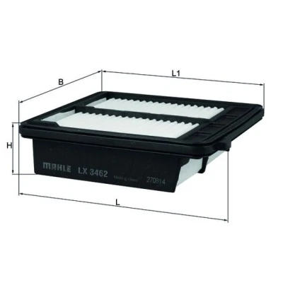 Bilde av MAHLE ORIGINAL LX 3462 Luftfilter 46,0 152 168,0, 161,0 Filterinnsats