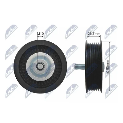 Bilde av Styrerulle kilerem, mercedes benz, 642 200 20 70, 6422002070, A A6422002070