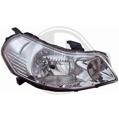 Bilde av DIEDERICHS 6445880 Frontlykter høyre H4 for høyrekjøring uten pæreholder, elektromotor SUZUKI: SX4 I Hatchback