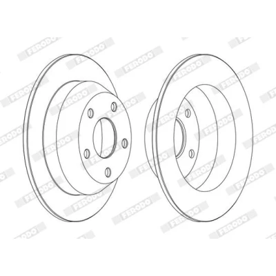 Bilde av FERODO PREMIER Coat+ disc DDF1553C Bremseskiver 305 10 5 fullt ut belagt uten skruer JEEP: GRAND Cherokee 2, II