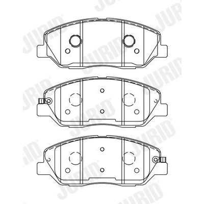 Bilde av JURID 572607J Bremseklosser med akustisk slitasjevarsel uten tilbehør HYUNDAI: Santa FE 2, 3, Grand Fé, SSANGYONG: Rexton