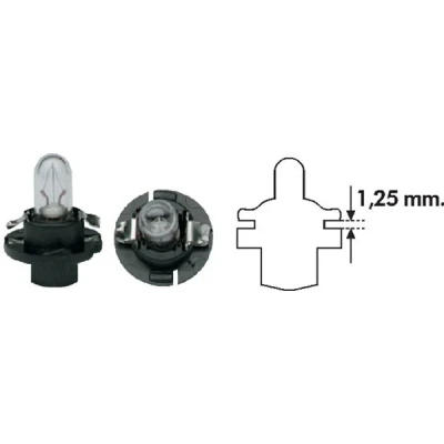 Bilde av MAGNETI MARELLI 002053000000 Lyspærer 12 1,2 B2,4W svart
