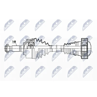Bilde av NTY NPW ME 164 Drivaksel framaksel 691 MERCEDES BENZ: Sprinter 3.5 T Flatvogn lastebil/Chassis, Minibuss