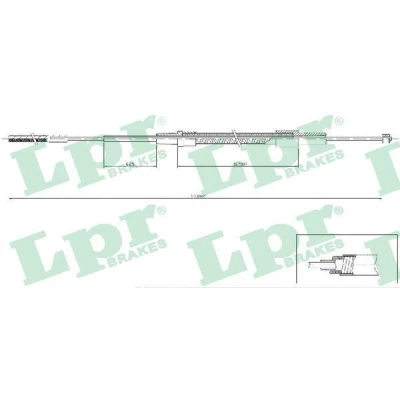 Bilde av LPR C0078B Bremsekabel 1930/1170 Skivebrems BMW: 5 Touring, Sedan
