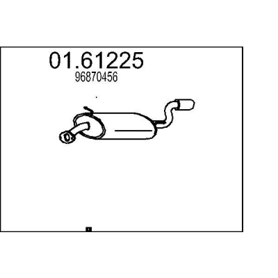 Bilde av MTS 01.61225 Sluttlyddemper 710 CHEVROLET: Captiva