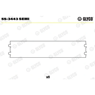 Bilde av GLYCO 55 3443 SEMI Lagerbøssing, stempelstang