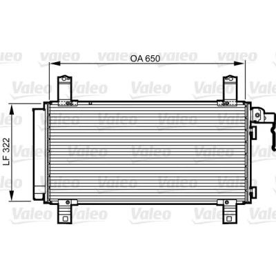 Bilde av VALEO 818090 Kondensator med tørker Aluminium 322mm R134a