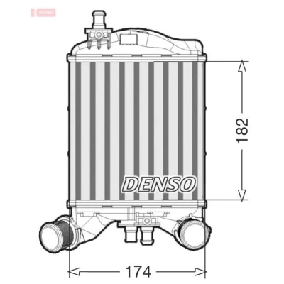 Bilde av DENSO DIT09112 Ladeluftkjøler Aluminium 152x174x62