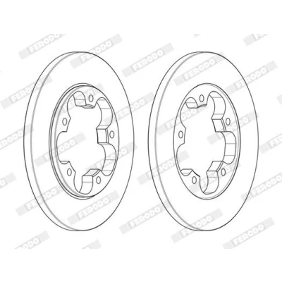 Bilde av FERODO PREMIER DDF2484C Bremseskiver 308 16 5 150,5 fullt ut belagt uten tilbehør FORD: Transit V363 Van, Flatvogn lastebil / Chassis