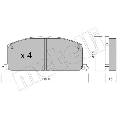 Bilde av Bremseklosser sett, Framaksel, toyota, 04465 10040, 12040, 12090, 12240, 16120, 20180, 21010,