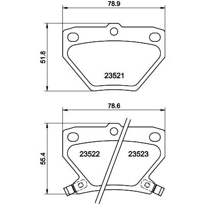 Bilde av HELLA 8DB 355 017 221 Bremseklosser med akustisk slitasjevarsel TOYOTA: Corolla IX Hatchback, Station Wagon, Prius II Liftback