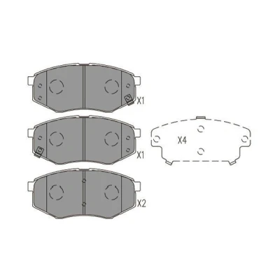Bilde av KAVO PARTS KBP 4025 Bremseklosser med akustisk slitasjevarsel KIA: SOUL 2, HYUNDAI: ix20, Sonata VII