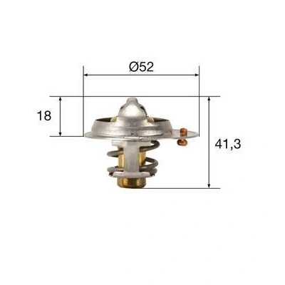 Bilde av MAHLE ORIGINAL TX 85 82 Termostat 52 uten pakning SUZUKI: Grand Vitara 2 SUV, 1 Jimny HYUNDAI: H Van, Getz