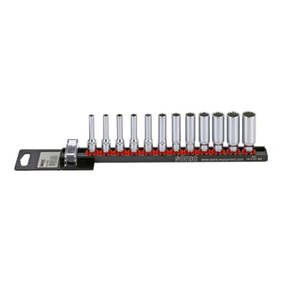 Bilde av SONIC 101202 Pipesett 12 tolvkant Krom vanadium stål, Aluminium 1/4 firkant
