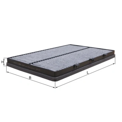 Bilde av MAHLE ORIGINAL LAK 243 Kupéfilter Karbonfilter 398,0 275 33,0 ROVER: 75