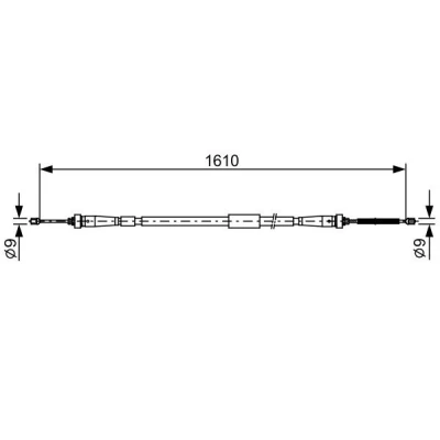 Bilde av BOSCH 1 987 482 636 Bremsekabel 1610