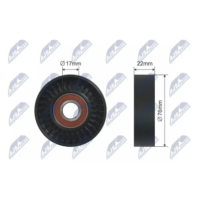 Bilde av NTY RNK PL 006 Strammerull uten holder OPEL: Combo C Varebil / Stasjonsvogn, Vectra Caravan, Corsa Hatchback, SAAB: 9 3 Sedan