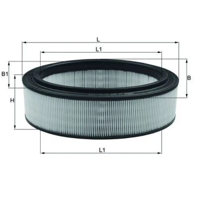 Bilde av MAHLE ORIGINAL LX 2844 Luftfilter 91,0 229 296,0, 234,0 Filterinnsats RENAULT: Kangoo I, I Express, CLIO 2, DACIA: Sandero