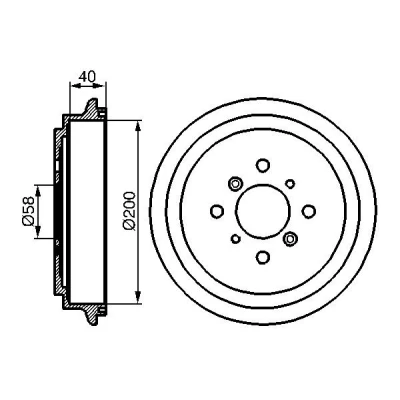 Bilde av BOSCH 0 986 477 141 Bremsetrommel 245 bakaksel SUZUKI: Liana Hatchback, SWIFT 3