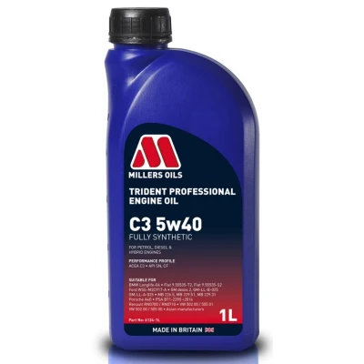 Bilde av Millers Oils Trident Professional C3 5W 30 1l Motorolje 6124 1 BMW: 5 Touring, X3, MERCEDES BENZ: E Klasse Sedan, T modell