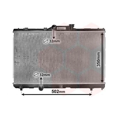 Bilde av VAN WEZEL 53002147 Radiator Aluminium 350 635 17 Kjøleribber loddet TOYOTA: Corolla VII Sedan