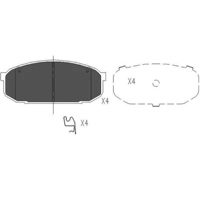 Bilde av KAVO PARTS KBP 4528 Bremseklosser med akustisk slitasjevarsel MAZDA: FAMILIA 5, 323 C IV Hatchback