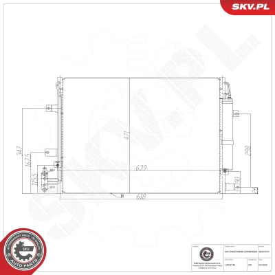 Bilde av Kondensator, klimaanlegg Esen skv 86SKV579 land rover range iii OE LR022744