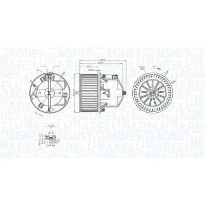 Bilde av MAGNETI MARELLI 069412352010 Elektromotor, innendørsvifte 12