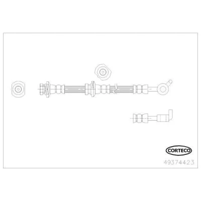 Bilde av CORTECO 49374423 Bremseslange venstre bakaksel 510 NISSAN: X Trail
