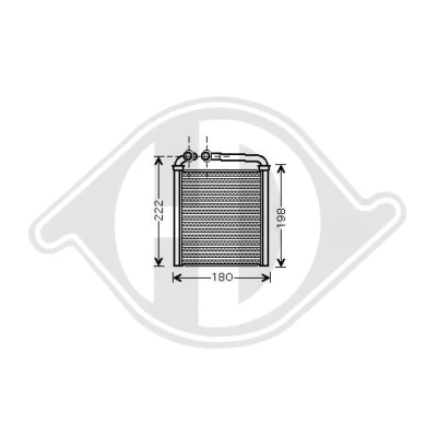 Bilde av DIEDERICHS DCM1253 Varmeveksler Climate VOLKSWAGEN: Passat B6 Variant, Tiguan I, GOLF 6