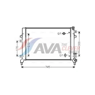 Bilde av PRASCO VN2295 Radiator 627 415, 398 23, 16 med hurtigkoplinger Kjøleribber satt sammen mekanisk VOLKSWAGEN: Passat B6 Variant, Caddy 3, Golf 5