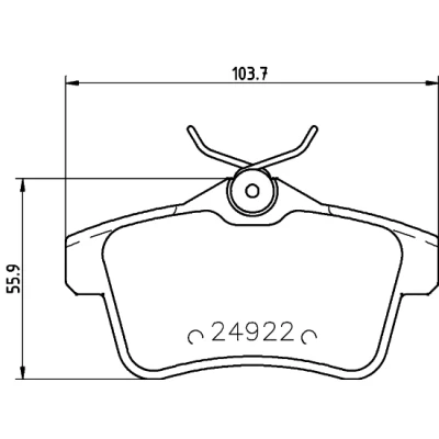 Bilde av HELLA 8DB 355 014 531 Bremseklosser ikke klargjort for slitasjeindikator med bremsecaliperskruer tilbehør PEUGEOT: 3008 I, 508 I SW, 5008