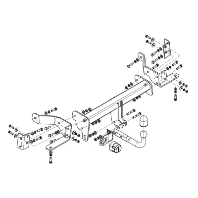 Bilde av Tilhengerfeste, standard opel antara a (l07),