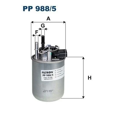 Bilde av FILTRON PP 988/5 Drivstoffilter ledningsfilter 8 NISSAN: Juke