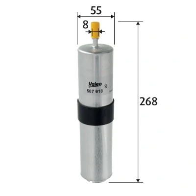 Bilde av VALEO 587618 Drivstoffilter ledningsfilter 8 BMW: X1, 2 Gran Tourer, Active MINI: Hatchback, Clubman, Countryman