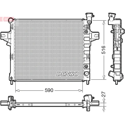 Bilde av Radiator, motorkjøling, jeep grand cherokee ii, 52079883AB, 52079883AC, 52079883AD