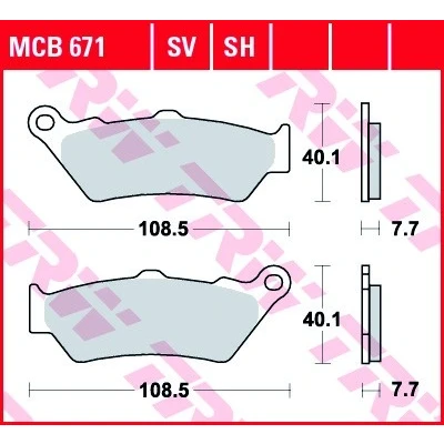 Bilde av TRW Sinter Street MCB671SH Bremseklosser