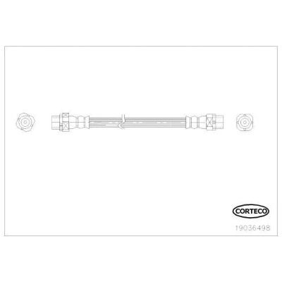 Bilde av CORTECO 19036498 Bremseslange bakaksel 205 BMW: X5