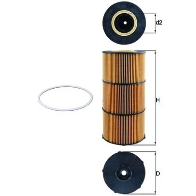 Bilde av MAHLE ORIGINAL OX 832D Oljefilter Filterinnsats