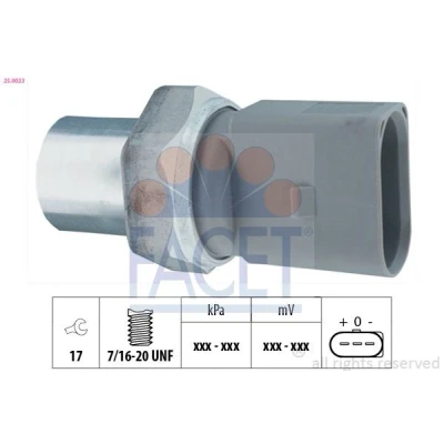 Bilde av FACET 25.0023 Trykkbryter VOLKSWAGEN: California T6 Minibuss, Multivan 6, Golf 5, AUDI: A4 B7 Avant, Q7, A3 Sportback, SKODA: Octavia 2 Combi, Fabia