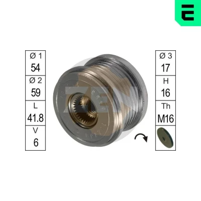 Bilde av ERA ZN5453 Frihjul Dynamo PEUGEOT: 307 Stasjonsvogn, 1007 Hatchback, 207 SW