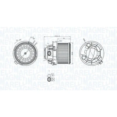 Bilde av MAGNETI MARELLI 069412258010 Elektromotor, innendørsvifte 12