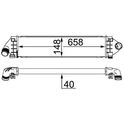 Bilde av MAHLE ORIGINAL CI 394 000S Ladeluftkjøler FORD: S Max Mk1, MONDEO 4 Turnier, VOLVO: V70 3