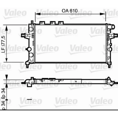 Bilde av Radiator, motorkjøling, opel,vauxhall, 1300198, 1300208, 1300215, 9119484, 9192578, 9193268