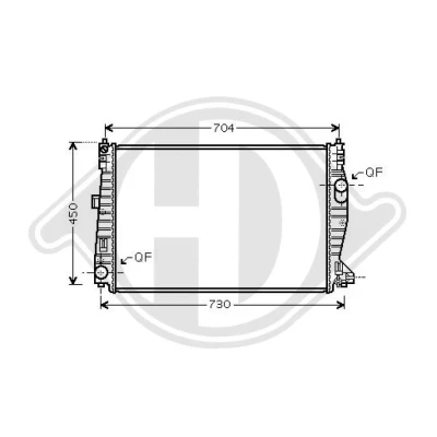 Bilde av DIEDERICHS DCM1358 Radiator Aluminium 648 455 32 Climate
