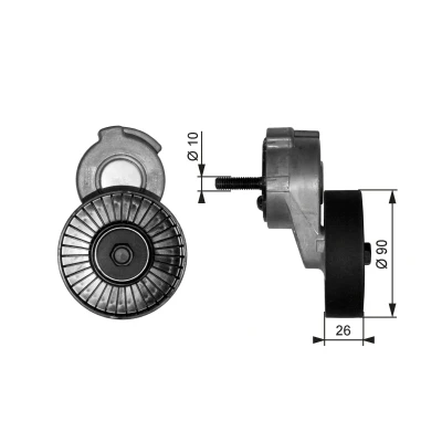 Bilde av GATES FleetRunner Micro V Kit T38113 Strammerull CHRYSLER: VOYAGER 4